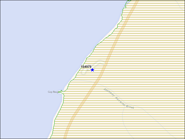 A map of the area immediately surrounding building number 154979