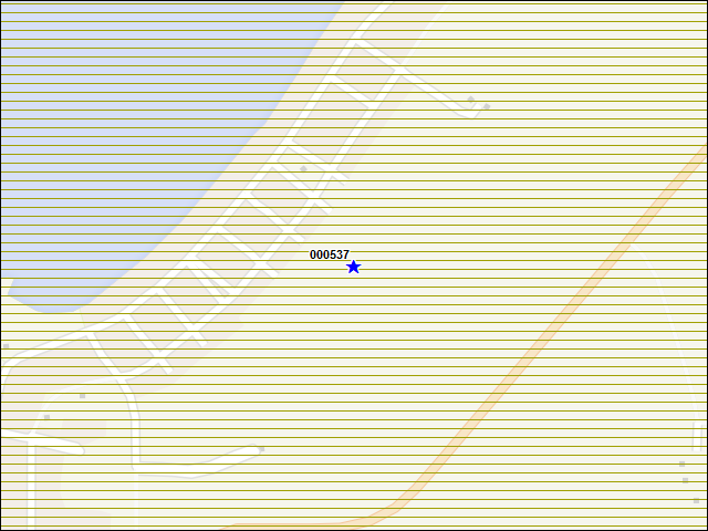 Une carte de la zone qui entoure immédiatement le bâtiment numéro 000537