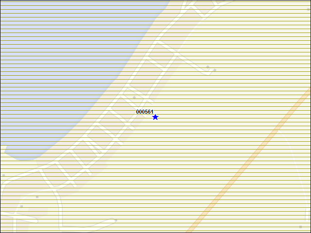 Une carte de la zone qui entoure immédiatement le bâtiment numéro 000561