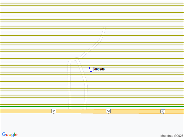 Une carte de la zone qui entoure immédiatement le bâtiment numéro 006969