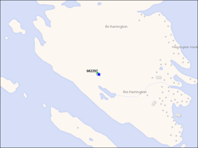 Une carte de la zone qui entoure immédiatement le bâtiment numéro 082297