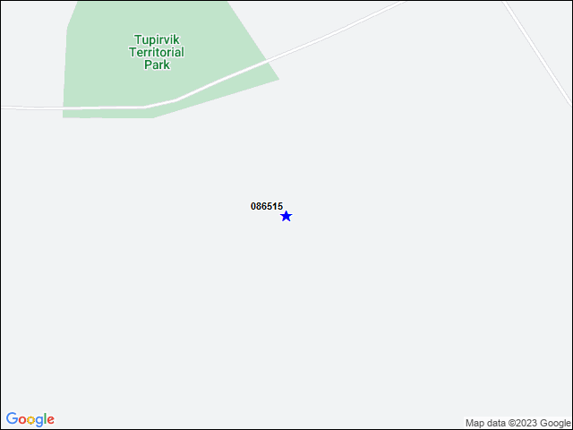 Une carte de la zone qui entoure immédiatement le bâtiment numéro 086515