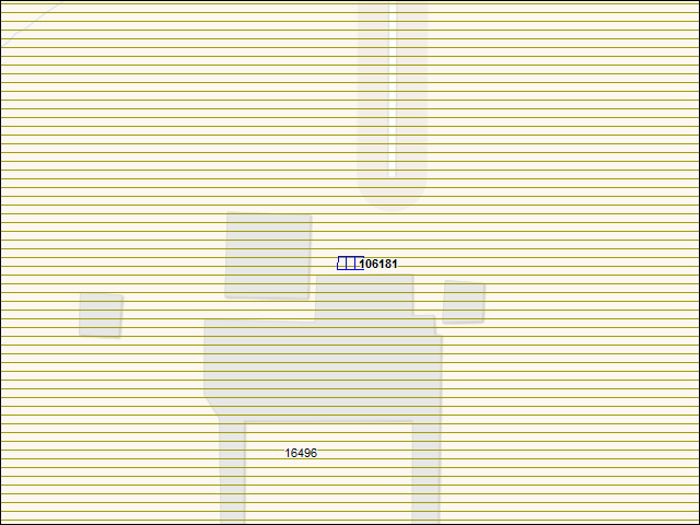 Une carte de la zone qui entoure immédiatement le bâtiment numéro 106181