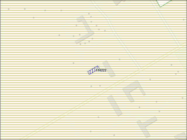 Une carte de la zone qui entoure immédiatement le bâtiment numéro 110222