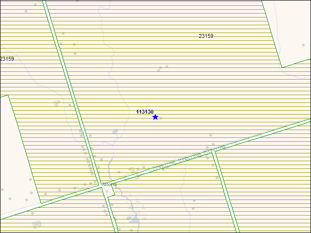 Une carte de la zone qui entoure immédiatement le bâtiment numéro 113130