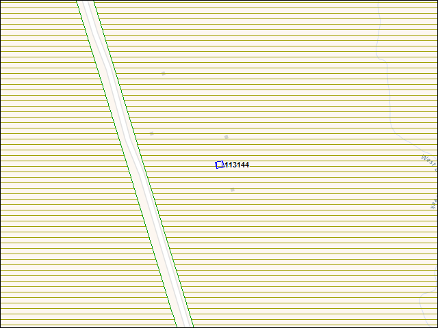 Une carte de la zone qui entoure immédiatement le bâtiment numéro 113144