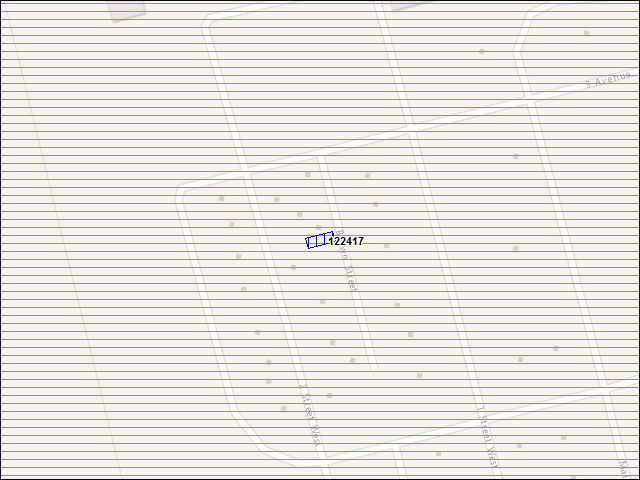 Une carte de la zone qui entoure immédiatement le bâtiment numéro 122417