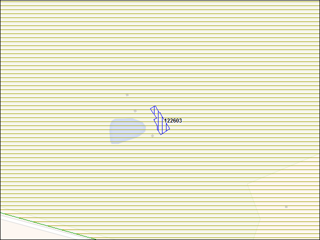 Une carte de la zone qui entoure immédiatement le bâtiment numéro 122603