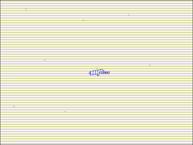 Une carte de la zone qui entoure immédiatement le bâtiment numéro 122892