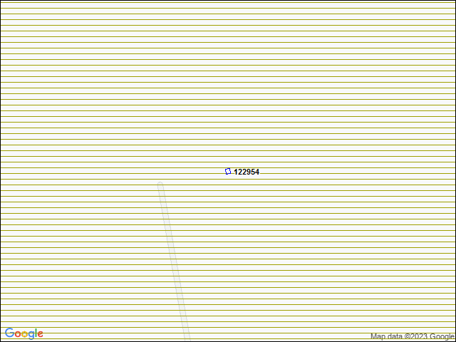 Une carte de la zone qui entoure immédiatement le bâtiment numéro 122954