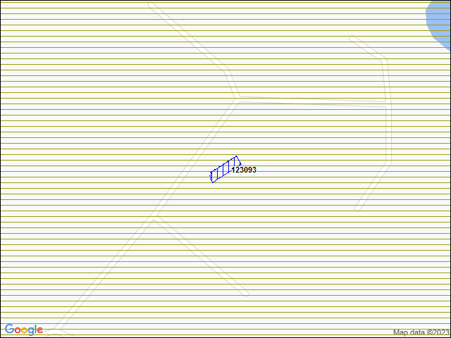 Une carte de la zone qui entoure immédiatement le bâtiment numéro 123093