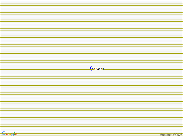 Une carte de la zone qui entoure immédiatement le bâtiment numéro 123181