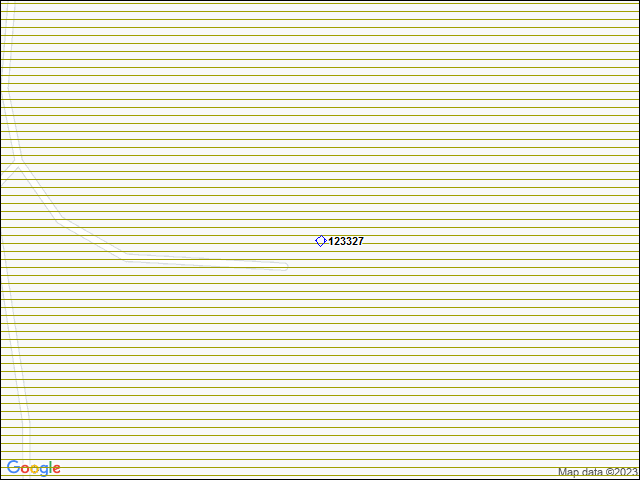 Une carte de la zone qui entoure immédiatement le bâtiment numéro 123327