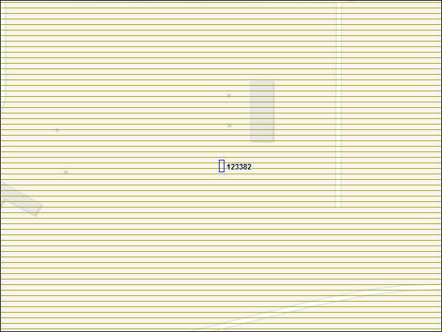 Une carte de la zone qui entoure immédiatement le bâtiment numéro 123382