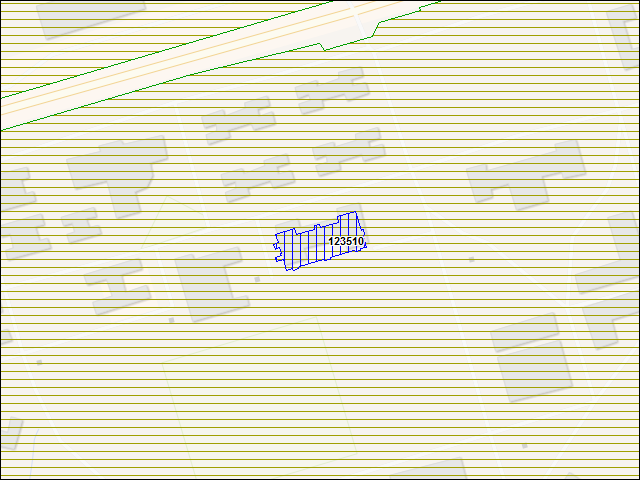 Une carte de la zone qui entoure immédiatement le bâtiment numéro 123510