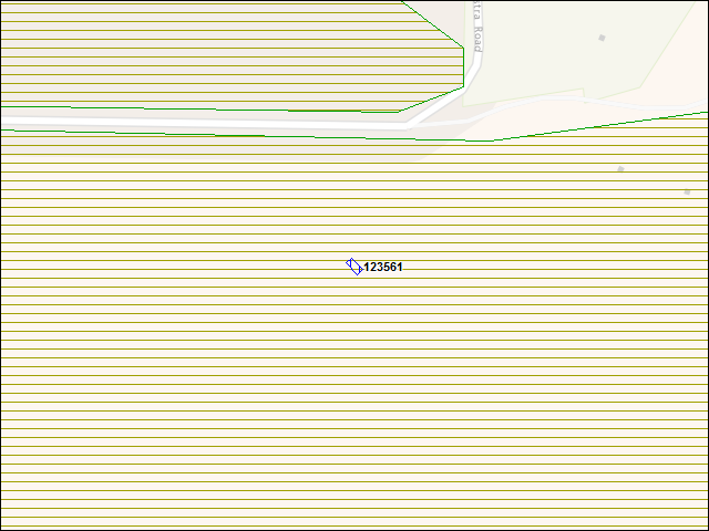 Une carte de la zone qui entoure immédiatement le bâtiment numéro 123561
