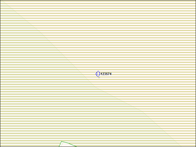 Une carte de la zone qui entoure immédiatement le bâtiment numéro 123574