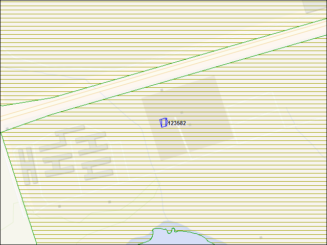Une carte de la zone qui entoure immédiatement le bâtiment numéro 123582