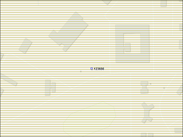 Une carte de la zone qui entoure immédiatement le bâtiment numéro 123656