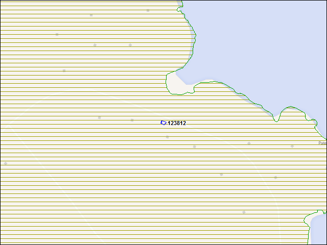 Une carte de la zone qui entoure immédiatement le bâtiment numéro 123812