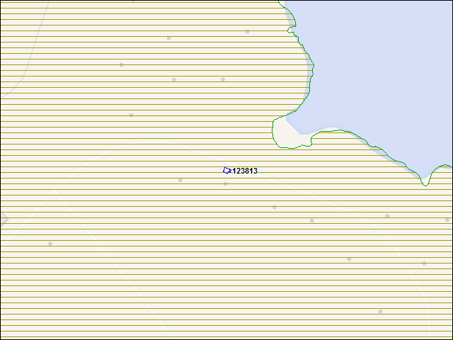 Une carte de la zone qui entoure immédiatement le bâtiment numéro 123813