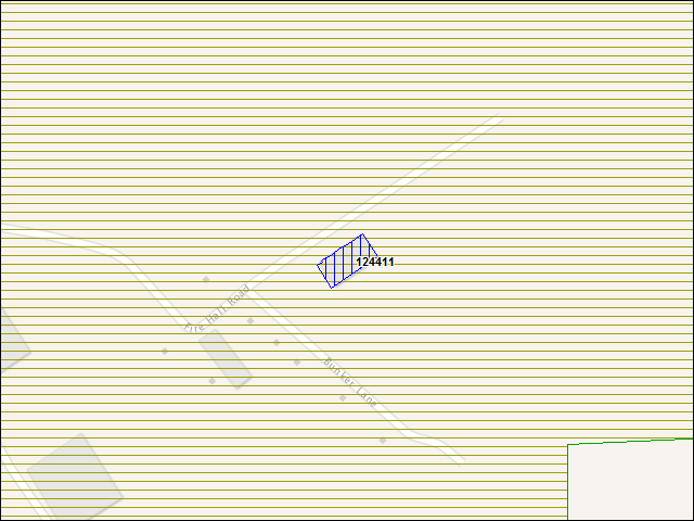 Une carte de la zone qui entoure immédiatement le bâtiment numéro 124411