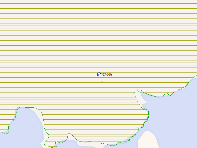 Une carte de la zone qui entoure immédiatement le bâtiment numéro 124665