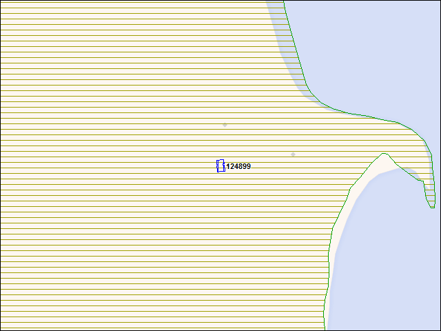 Une carte de la zone qui entoure immédiatement le bâtiment numéro 124899