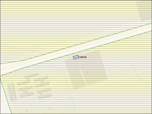 Une carte de la zone qui entoure immédiatement le bâtiment numéro 124939