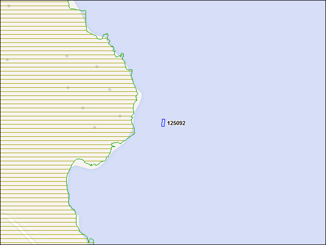 Une carte de la zone qui entoure immédiatement le bâtiment numéro 125092