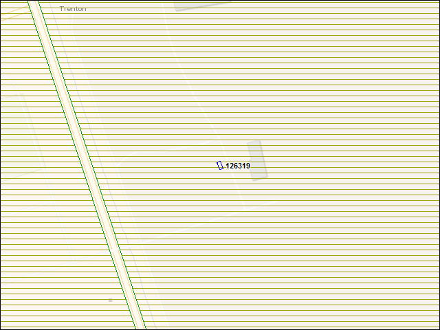 Une carte de la zone qui entoure immédiatement le bâtiment numéro 126319