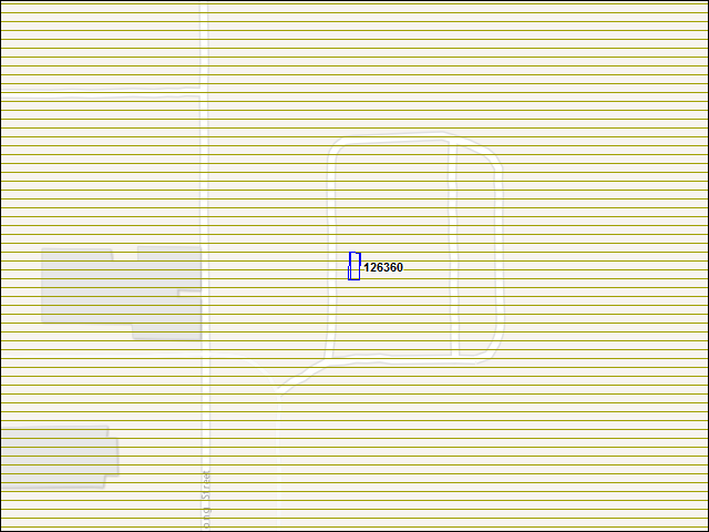 Une carte de la zone qui entoure immédiatement le bâtiment numéro 126360