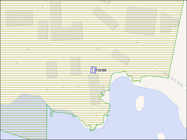 Une carte de la zone qui entoure immédiatement le bâtiment numéro 126388