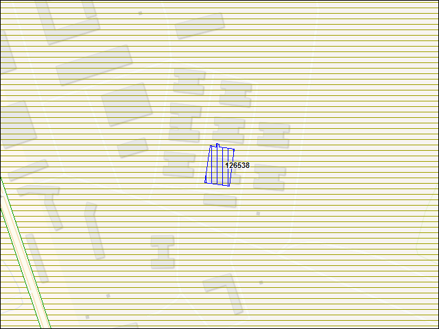 Une carte de la zone qui entoure immédiatement le bâtiment numéro 126538