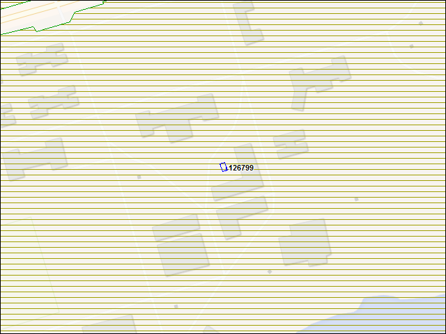 Une carte de la zone qui entoure immédiatement le bâtiment numéro 126799