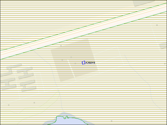 Une carte de la zone qui entoure immédiatement le bâtiment numéro 126819