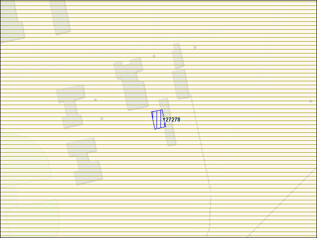 Une carte de la zone qui entoure immédiatement le bâtiment numéro 127278