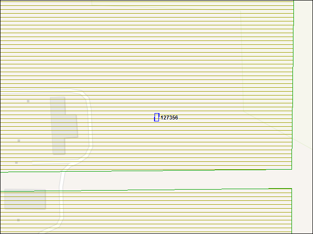 Une carte de la zone qui entoure immédiatement le bâtiment numéro 127356