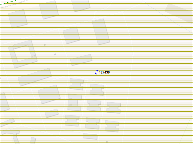 Une carte de la zone qui entoure immédiatement le bâtiment numéro 127439