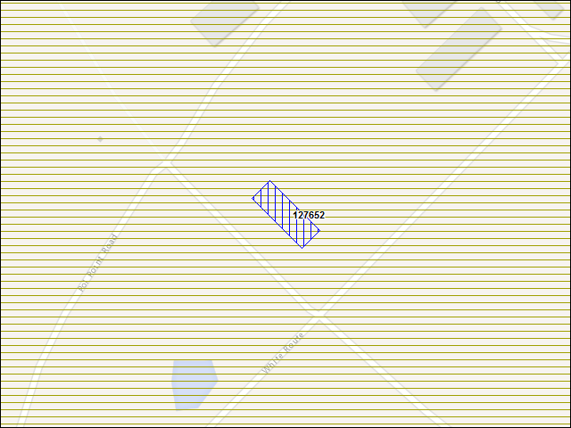 Une carte de la zone qui entoure immédiatement le bâtiment numéro 127652