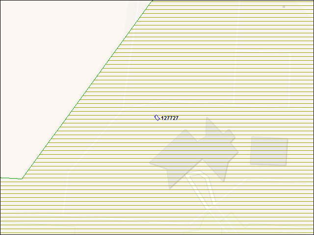 Une carte de la zone qui entoure immédiatement le bâtiment numéro 127727