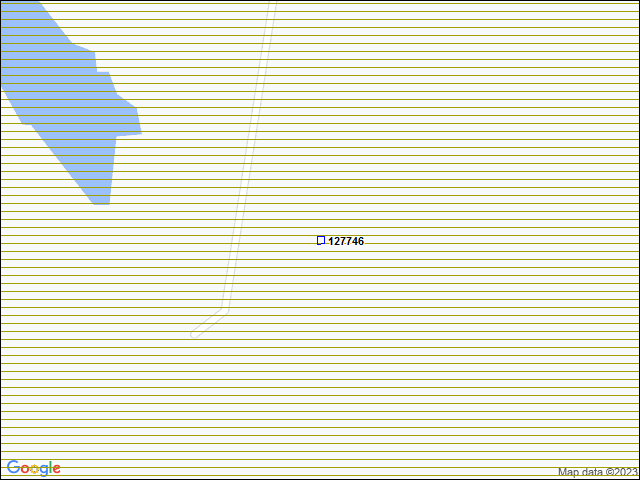 Une carte de la zone qui entoure immédiatement le bâtiment numéro 127746