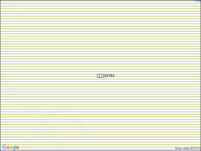 Une carte de la zone qui entoure immédiatement le bâtiment numéro 127751
