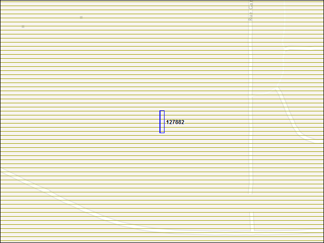 Une carte de la zone qui entoure immédiatement le bâtiment numéro 127882