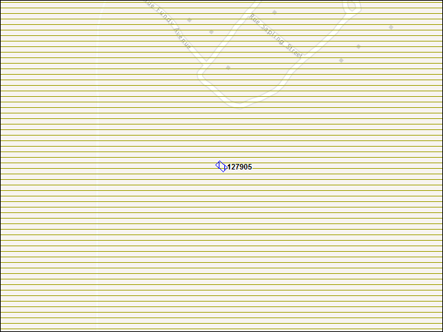 Une carte de la zone qui entoure immédiatement le bâtiment numéro 127905