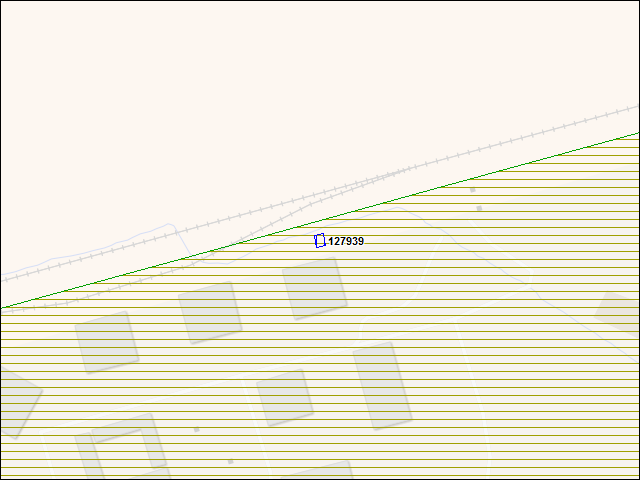 Une carte de la zone qui entoure immédiatement le bâtiment numéro 127939