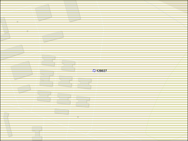Une carte de la zone qui entoure immédiatement le bâtiment numéro 128027