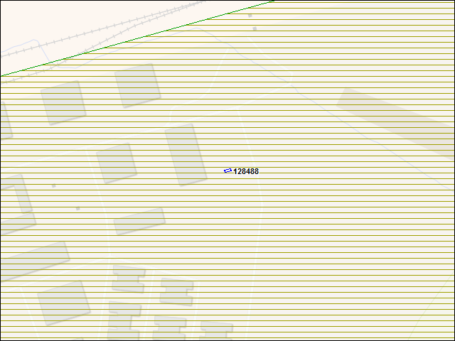 Une carte de la zone qui entoure immédiatement le bâtiment numéro 128488