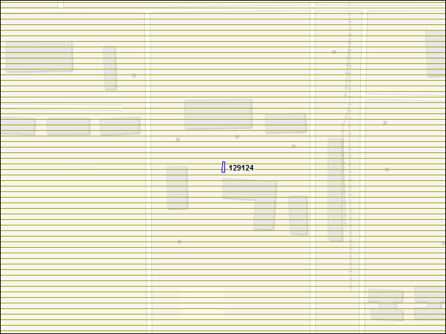 Une carte de la zone qui entoure immédiatement le bâtiment numéro 129124