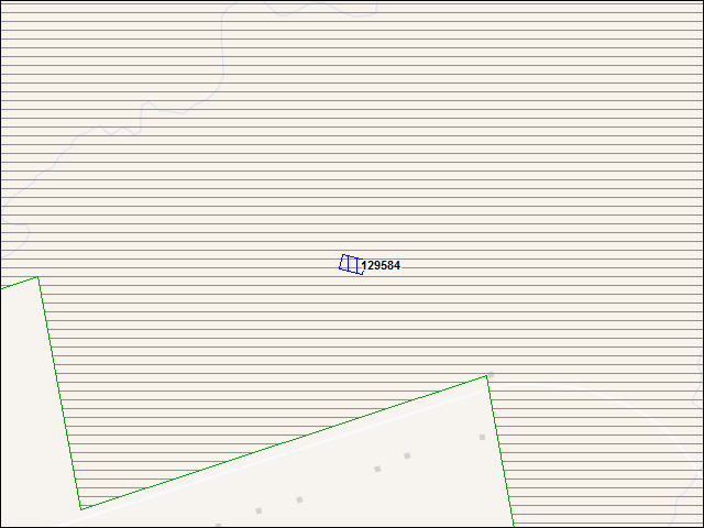 Une carte de la zone qui entoure immédiatement le bâtiment numéro 129584